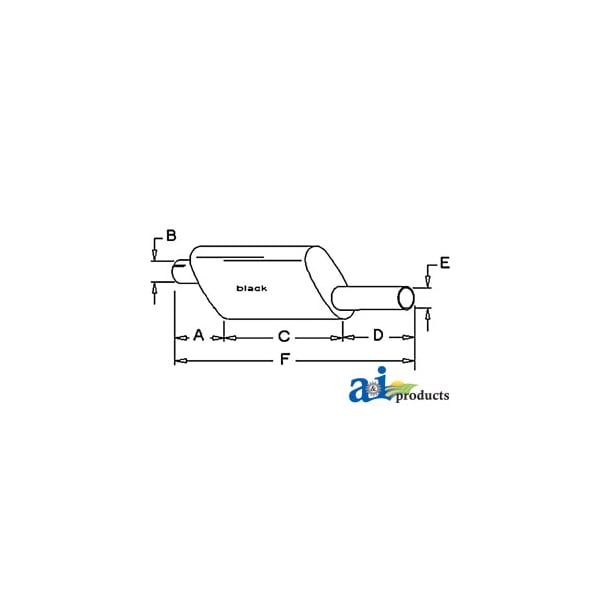 Muffler 9" x5" x51.5"